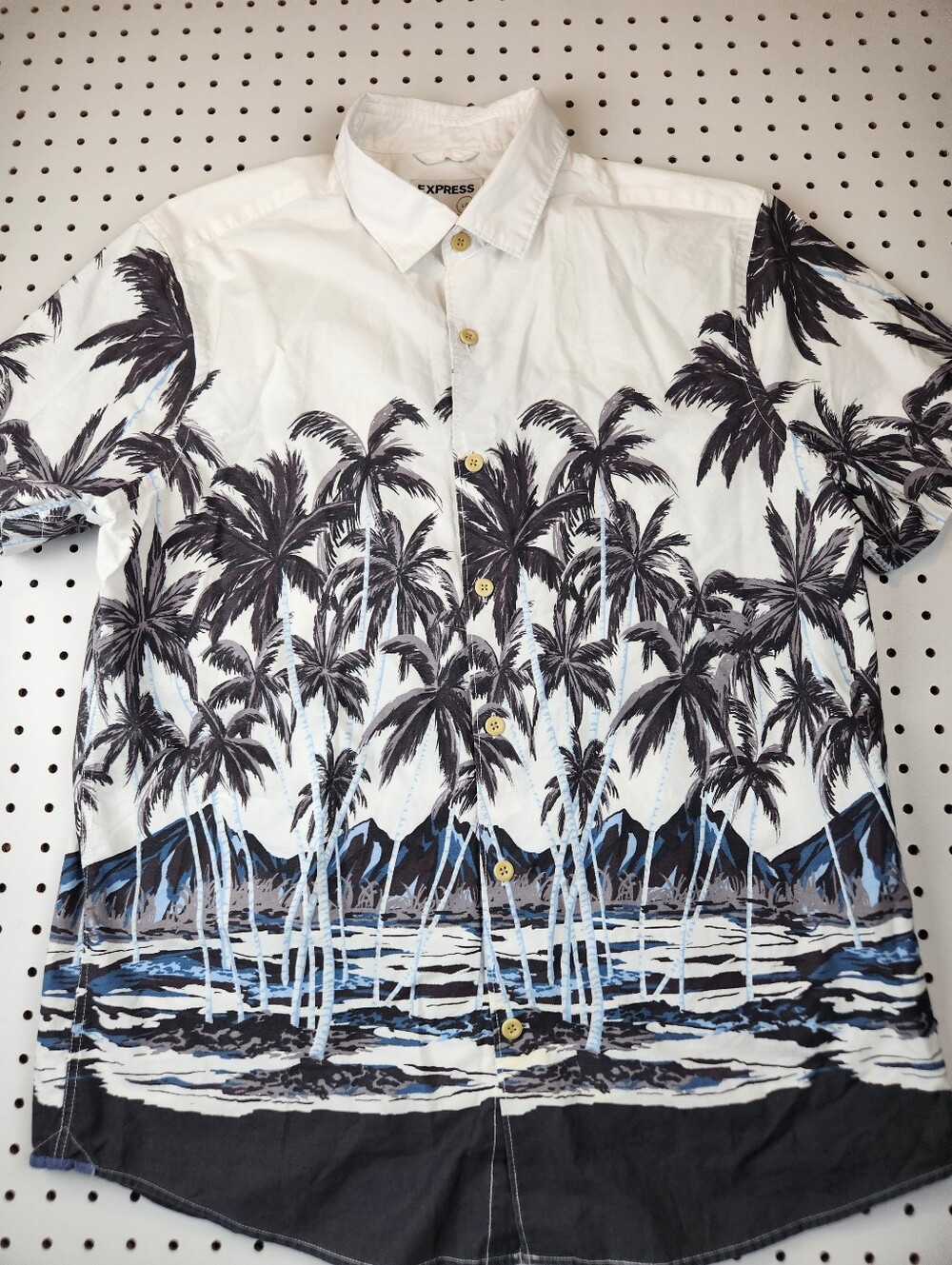 Hawaiian shirt  Palm Tree Slim Fit Size L